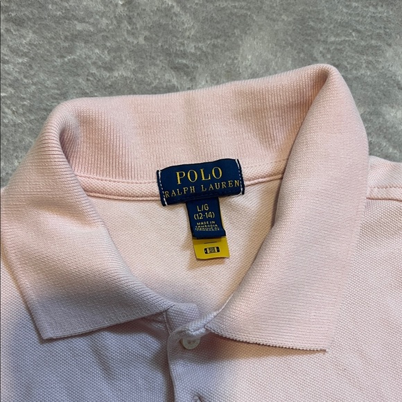 Polo by Ralph Lauren Kids Light Pink Polo Shirt Girls size Large 12-14 - Picture 2 of 5